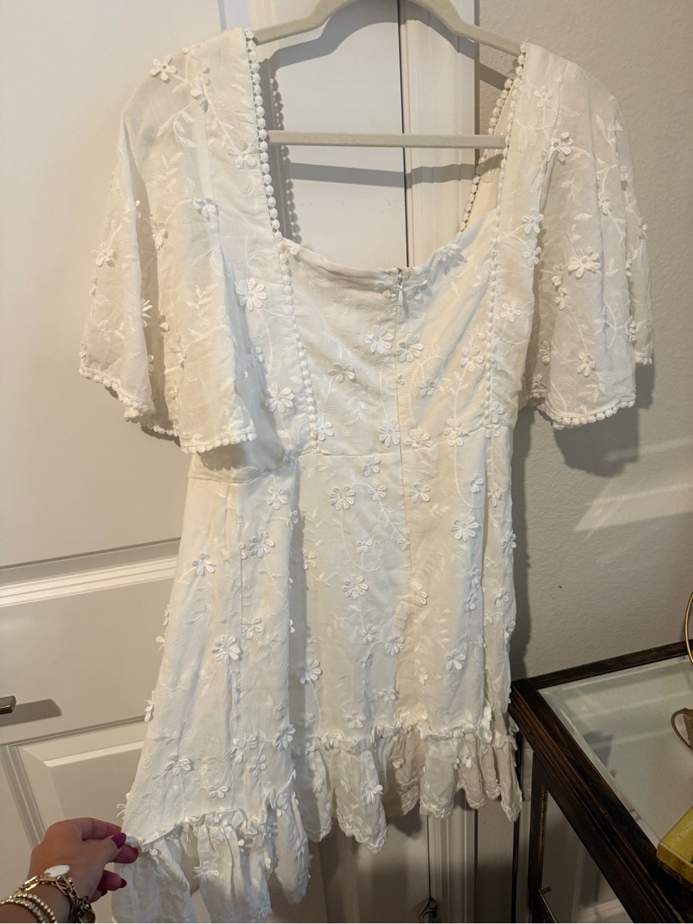 Showpo White Embroidered Mini Dress - Picture 5 of 6